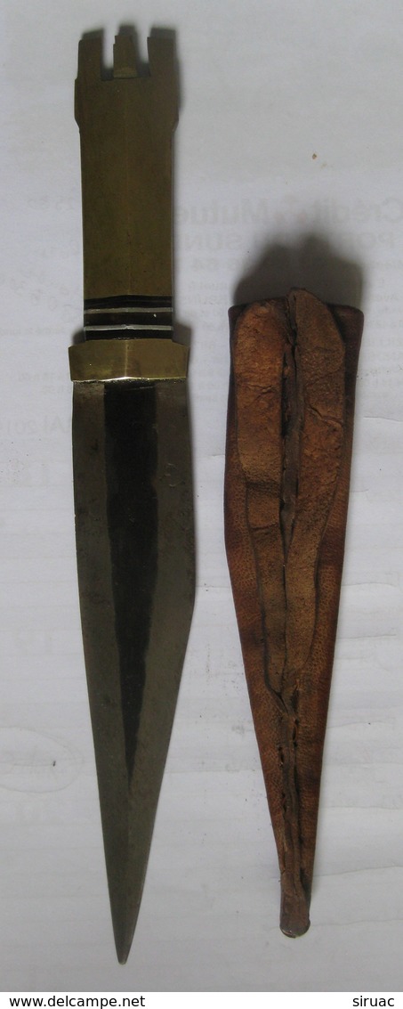 ANCIEN COUTEAU DAGUE ORIGINE ETHIOPIE AFRIQUE - Knives/Swords