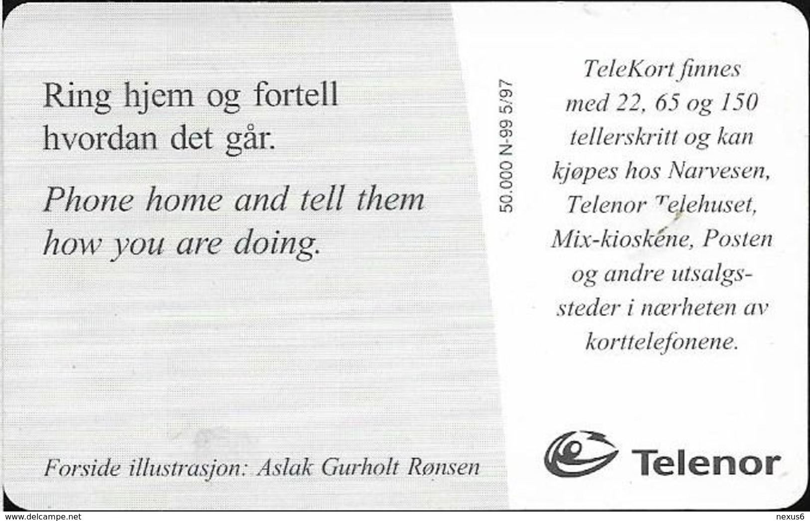 Norway - Telenor - Norway Cup 1997 - N-99 - 05.1997, 50.000ex, Used - Norwegen