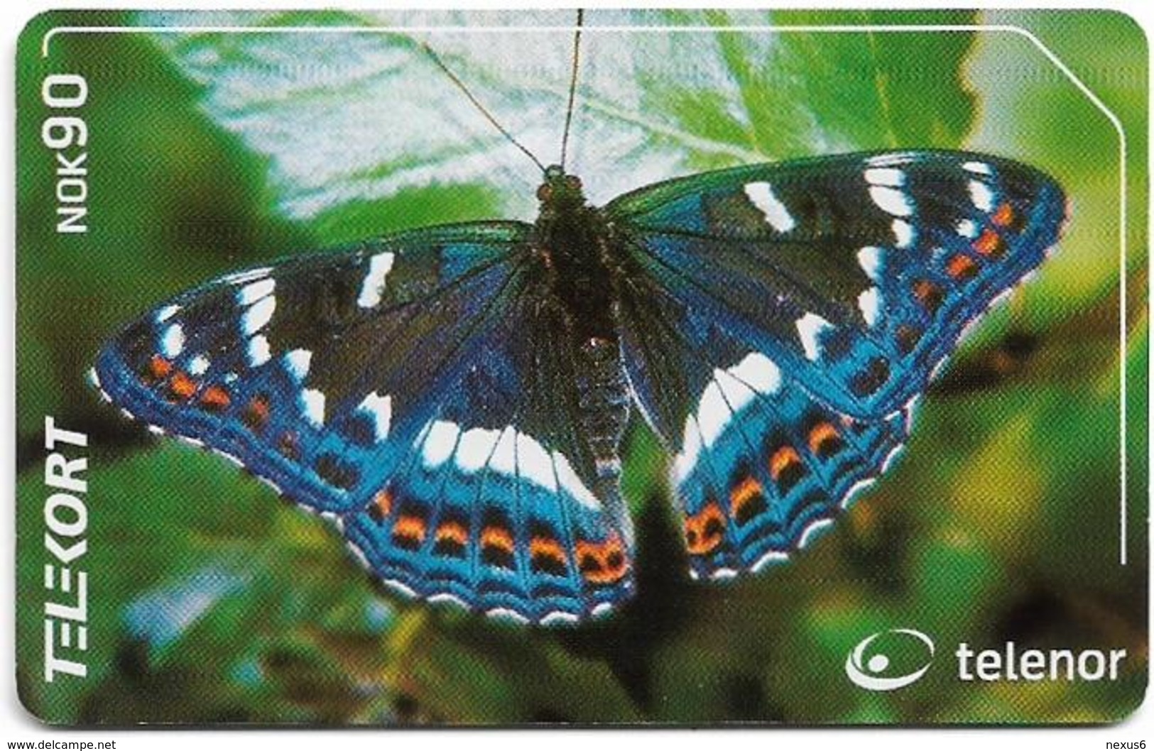 Norway - Telenor - Ospesommerfugl Butterfly - N-209 - 07.2001, 17.000ex, Used - Norvège