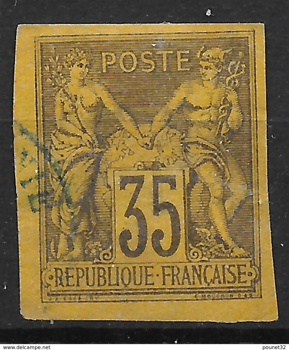 COLONIES GENERALES : SAGE 35c N° 45 OBLITERE CACHET BLEU - TB MARGES - Sage