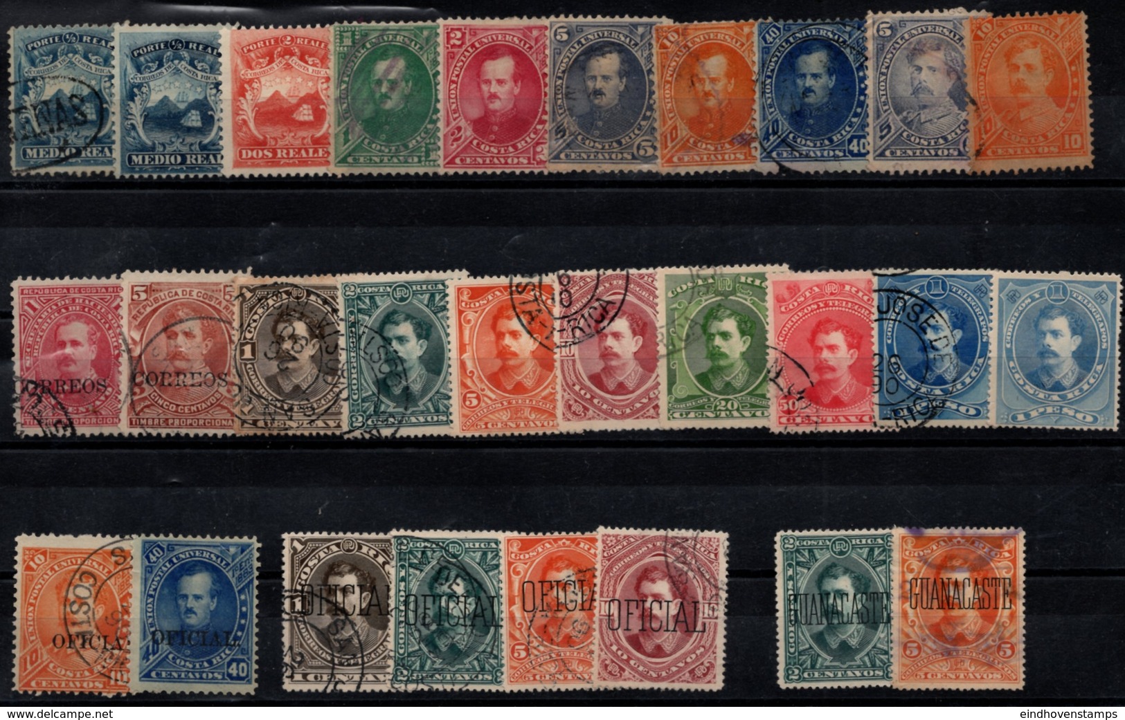 Costa Rica 1862-1889, 28 Stamps With/without Overprints - See Scan - Costa Rica