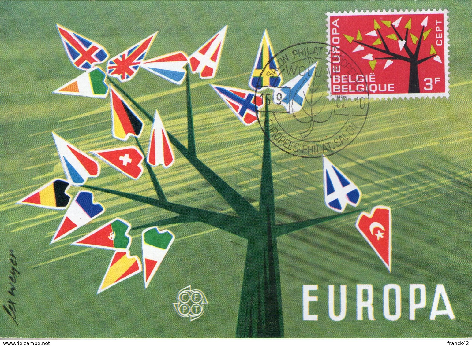 Belgique. Carte Maximum. Europa 1962 - 1961-1970