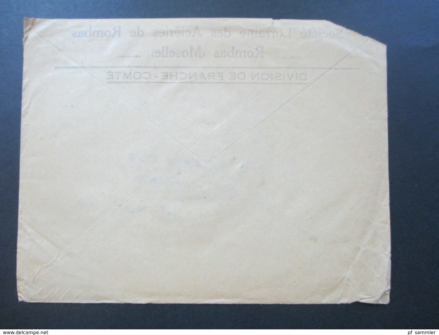 Frankreich 1927 Säerin Nr. 215 (7) MeF Z.B. Waag. 4er Streifen Societe Lorraine Des Acieries De Rombas Division Franche - Covers & Documents