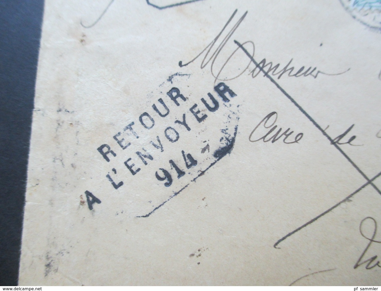 Frankreich 1906 Säerin Nr. 109 MiF Mit Nr. 90 La Chataigneraie Stempel Retour A L'Envoyeur 914 / AR / R - Lettres & Documents