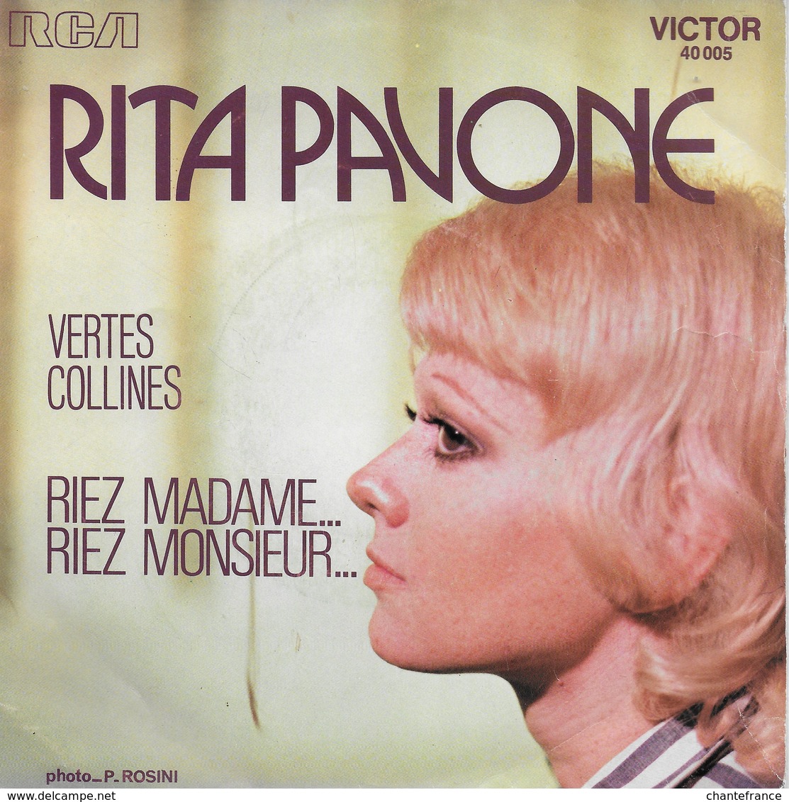 Rita Pavone 45t. SP "vertes Collines" - Altri - Musica Italiana