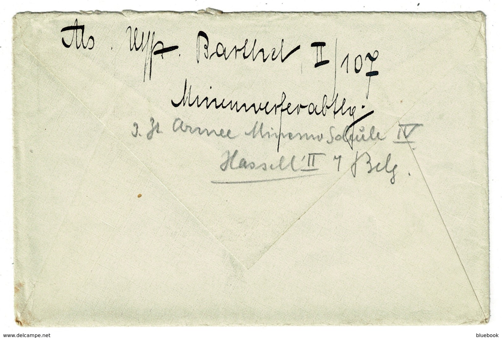 Ref 1305 - 1918 WWI Germany - Austria Feldpost Cover - Miltary Cachet & Letter - Covers & Documents