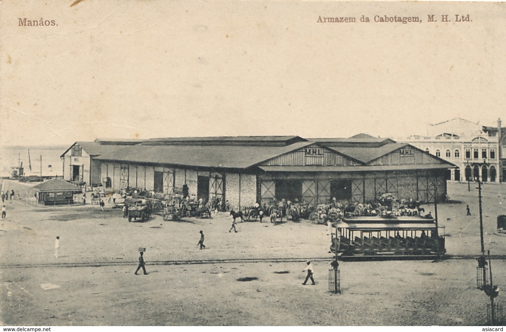 Manaos Armazem Da Cabotagem M.H. Ltd  Tram Tramway Tranvia Used 1909 Manao S.S. Viking - Manaus