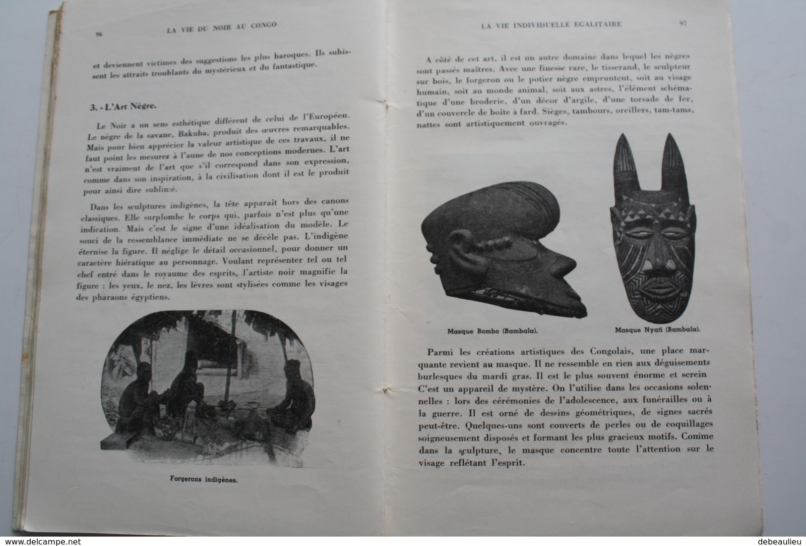 1941, La vie du Noir au Congo par P. Dieudonné Rinchon, éditions Atlas Uccle, avec dédicace de l'auteur