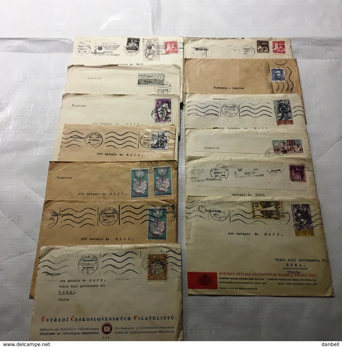 MG224) CECOSLOVACCHIA -1950-69 Storia Postale Lotto Di Circa 106 Buste Viaggiate Raccomandate Ordinarie E Aeree (1) - Storia Postale