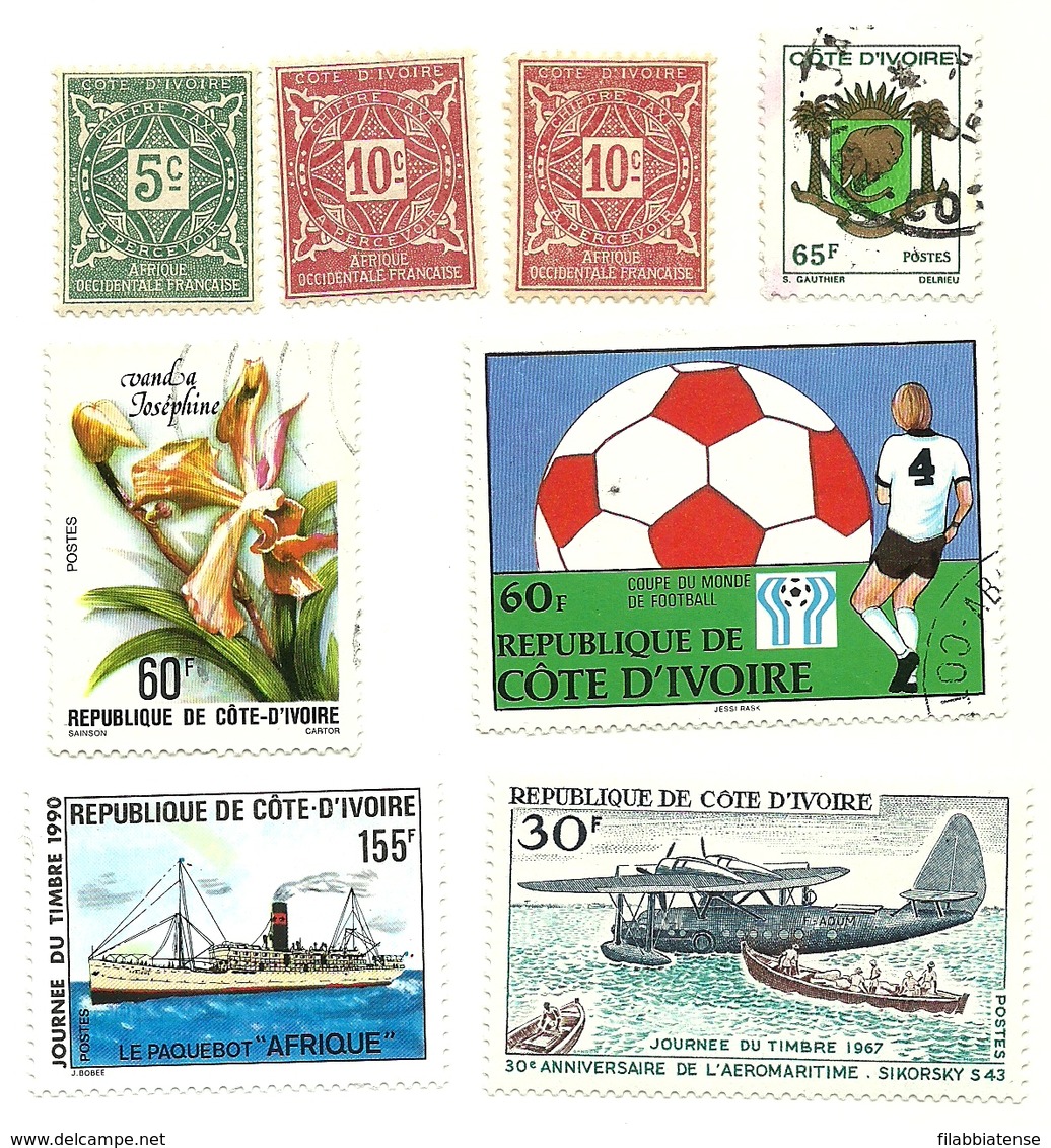 Costa D'Avorio - Lotto Francobolli   M6 - Costa D'Avorio (1960-...)