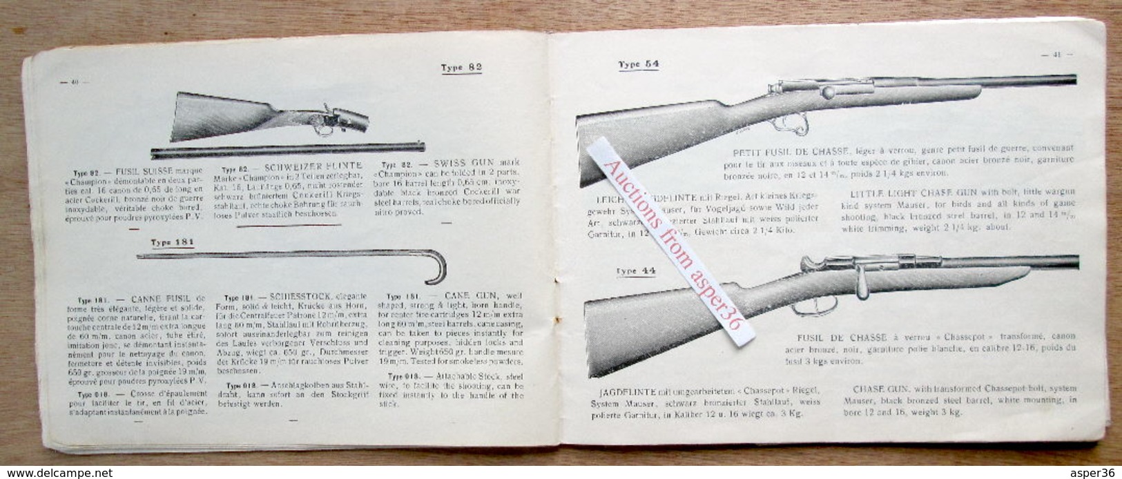 catalogue "Manufacture Générale D'Armes, Joseph Saive, rue Théodore Schwann, Liége"
