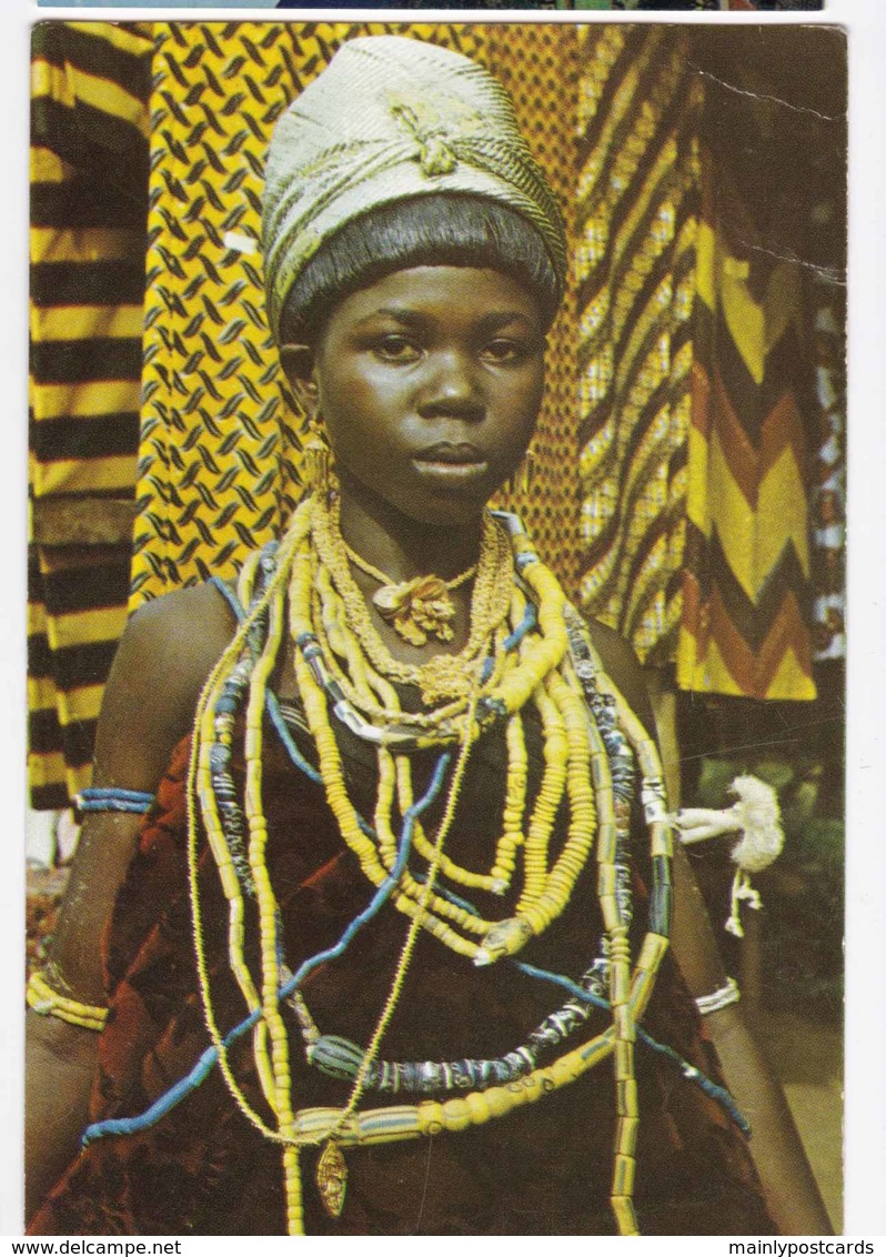 AK94 Girl In Traditional Attire, Krobo, Ghana - Posted From Nigeria, Courrier Des Marins, Seamen's Mail - Ghana - Gold Coast