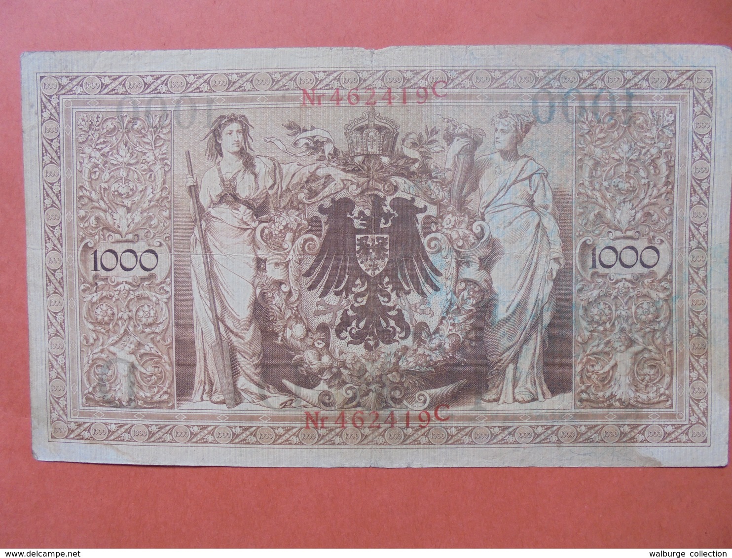 Reichsbanknote 1000 MARK 1910 CACHET ROUGE ALPHABET "D" (B.4) - 1000 Mark