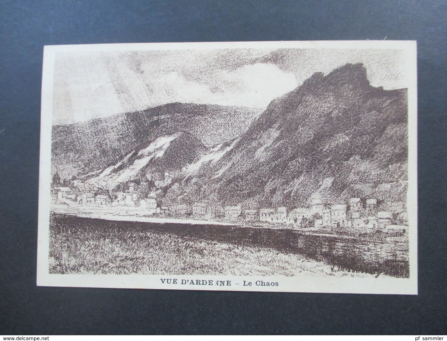 Frankreich 1931 Privat Ganzsache Vue D'Ardenne Le Chaos Charleville Foire Exposition Vignette Expo Phila Regionale - Briefe U. Dokumente