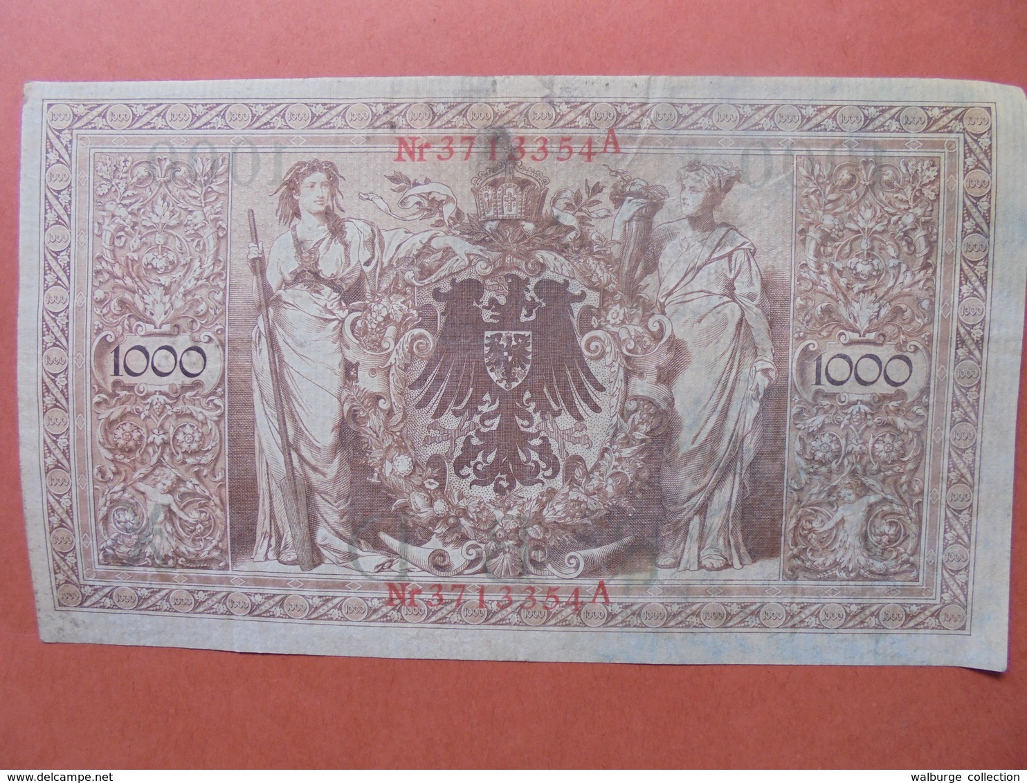 Reichsbanknote 1000 MARK 1910 CACHET ROUGE ALPHABET "X" (B.4) - 1000 Mark