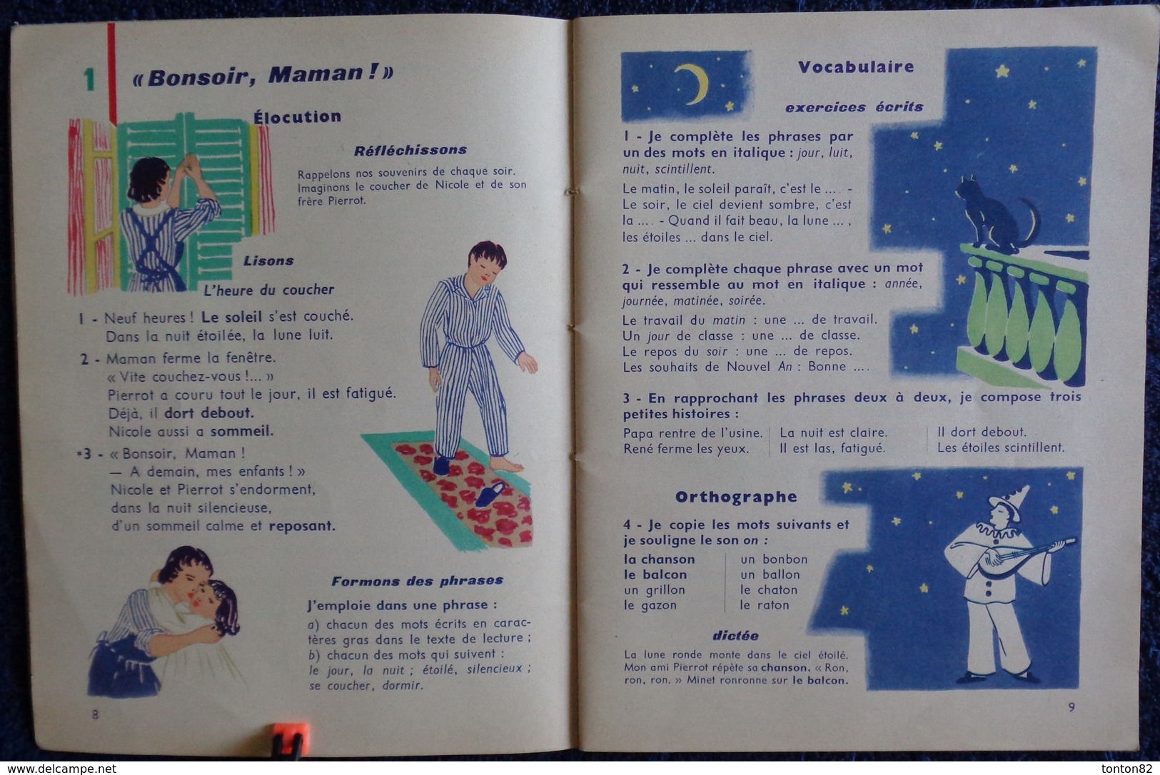 Mme M. Picard - Élocution Et Vocabulaire Pour Les Débutants -C.P / C.E - Librairie Armand Colin - ( 1961 ) . - 0-6 Anni