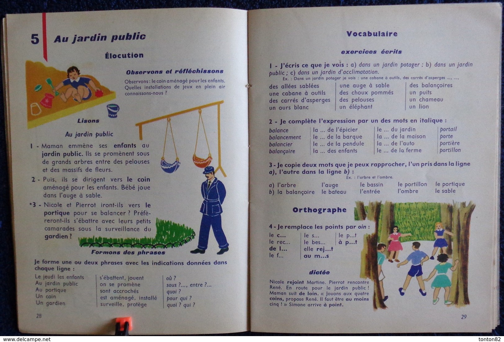 Mme M. Picard - Élocution et Vocabulaire pour les débutants -C.P / C.E - Librairie Armand Colin - ( 1961 ) .