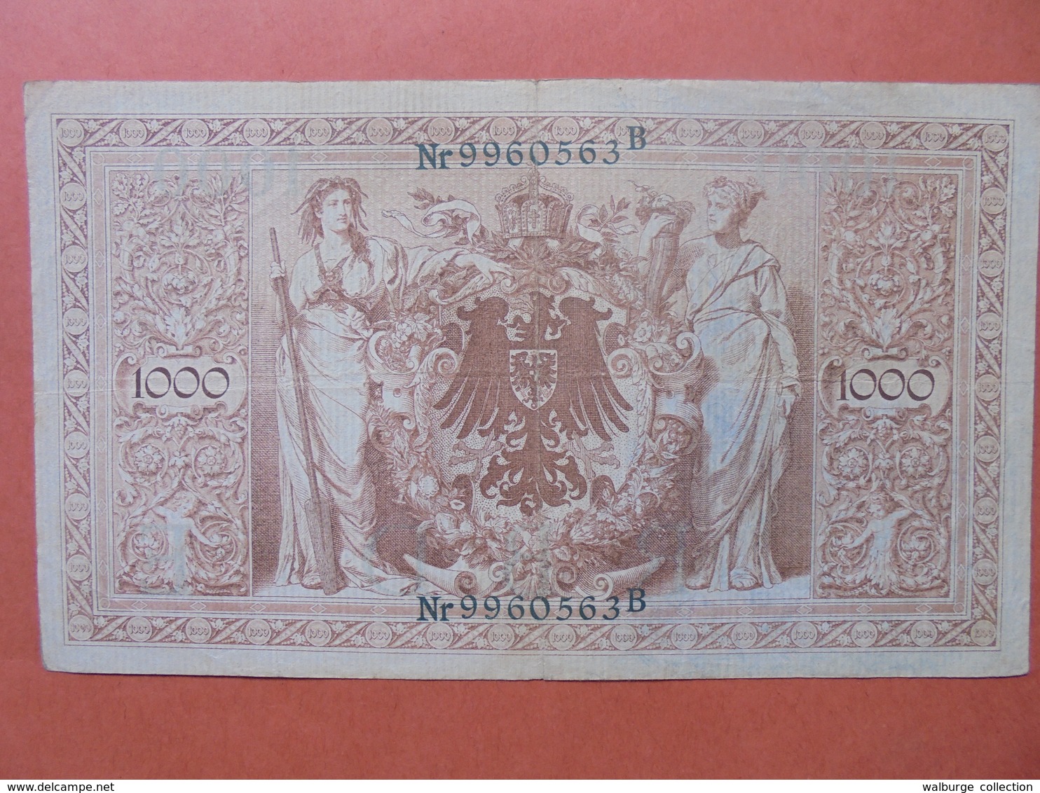 Reichsbanknote 1000 MARK 1910 CACHET VERT ALPHABET "E" (B.4) - 1000 Mark