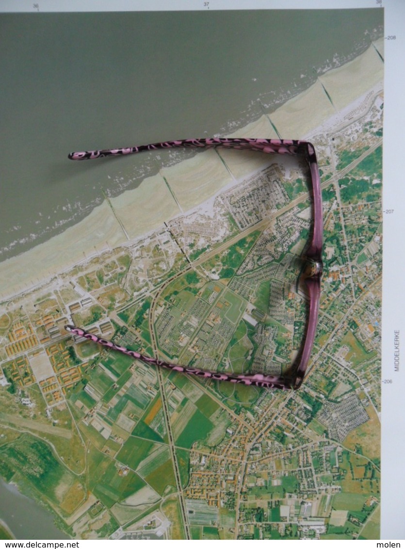 LUCHT-FOTO NIEUWPOORT-BAD LOMBARDSIJDE MIDDELKERKE In 1990 Ca 48x67cm KAART 1/10.000 ORTHOFOTOPLAN PHOTO AERIENNE R216 - Nieuwpoort