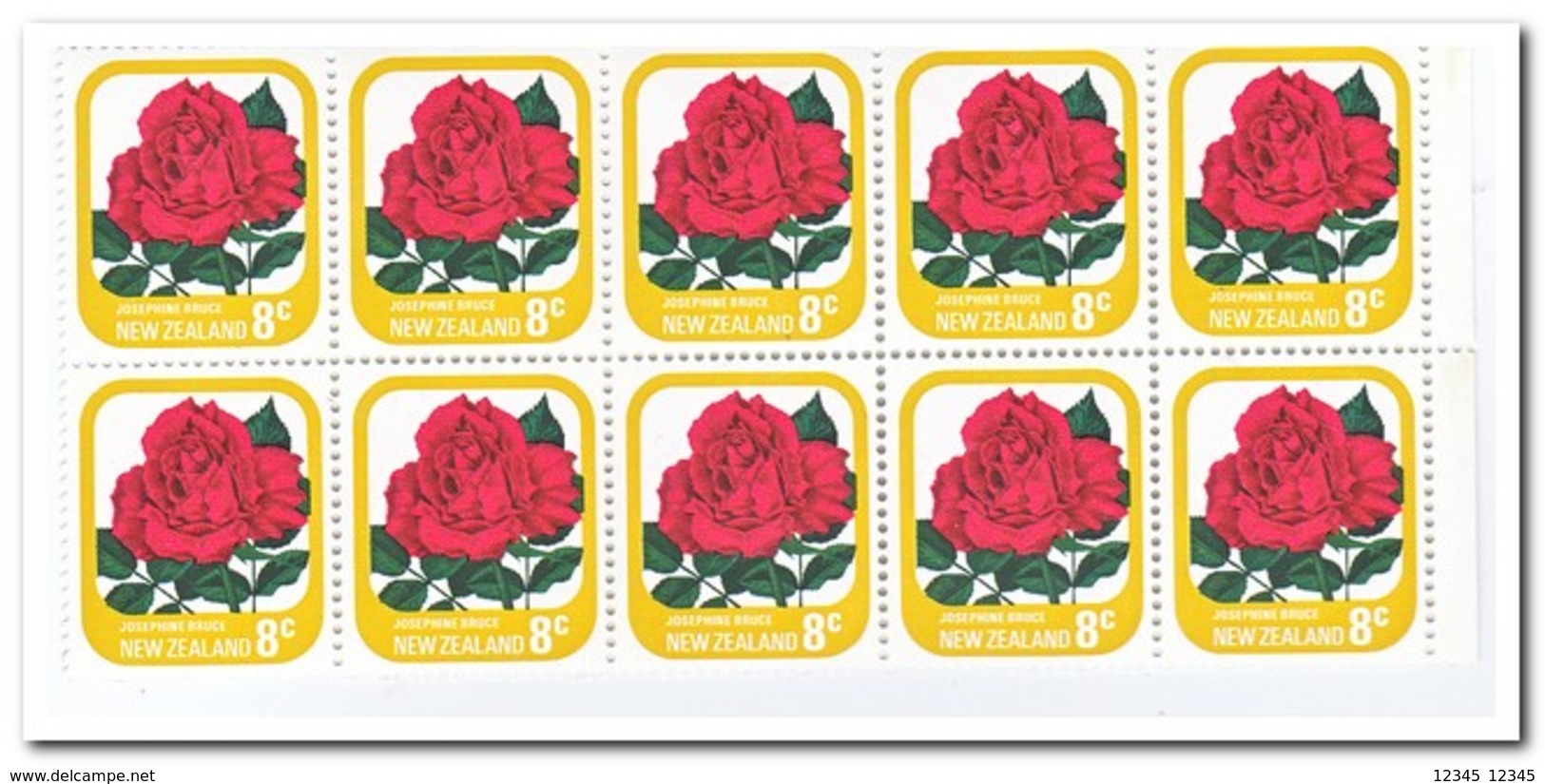 Nieuw Zeeland 1977, Postfris MNH, Flowers, Roses ( Booklet, Carnet ) - Postzegelboekjes