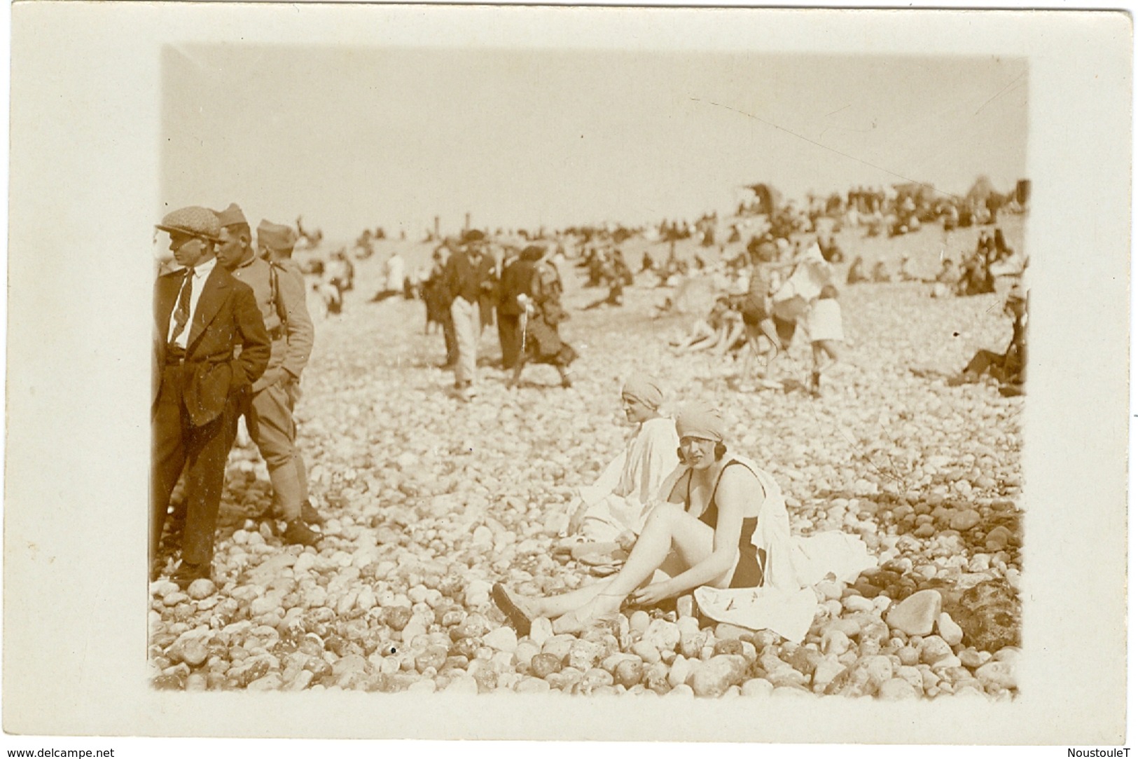 Dieppe Seine Maritime Carte Photo La Plage 1932 - Dieppe