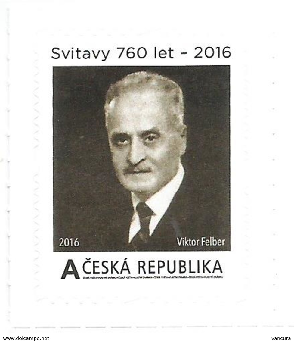 ** Private Stamp Czech Republic Prof. Viktor Felber, Executed By Nazis 2016 Zwittau - 2. Weltkrieg