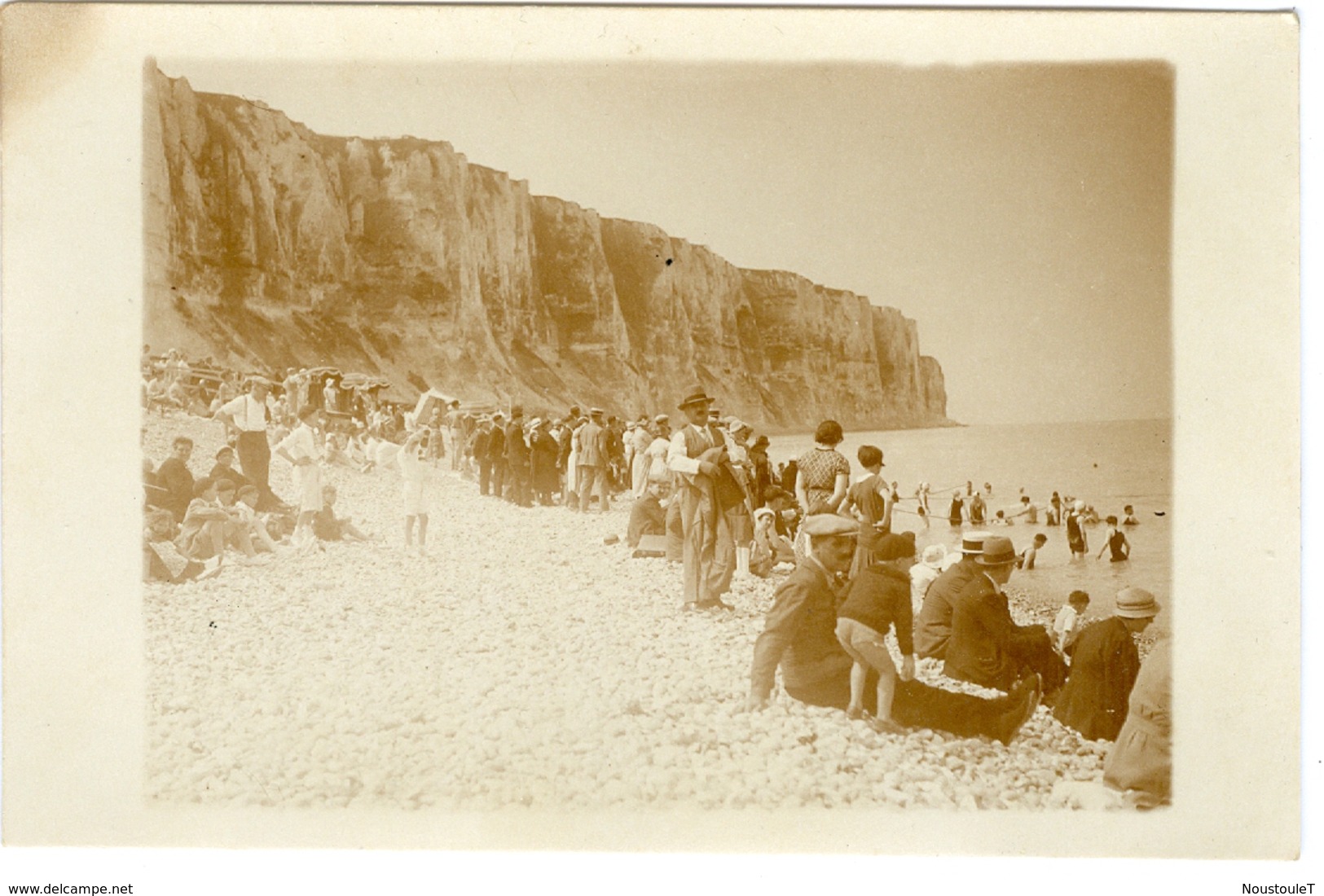 Le Tréport Seine Maritime Carte Photo La Plage 1933 - Le Treport