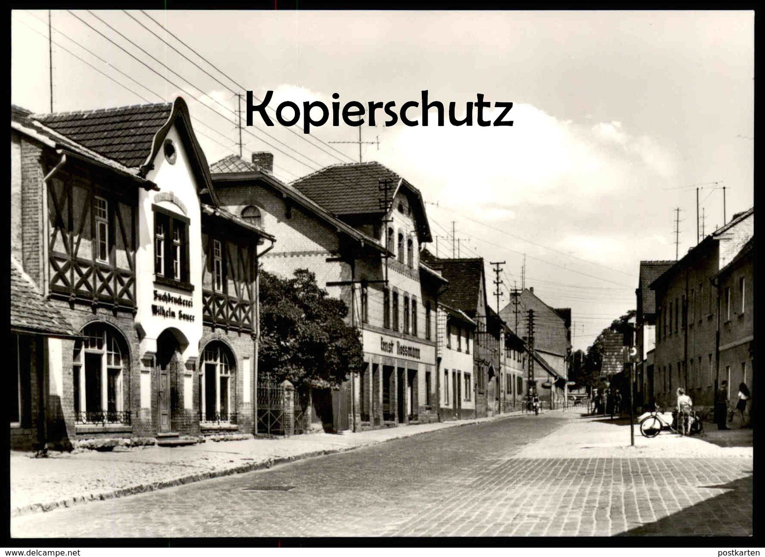 ÄLTERE POSTKARTE ROSSLEBEN KR. ARTERN ERNST THÄLMANN STRASSE BUCHDRUCKEREI WILHELM SAUER Cpa AK Ansichtskarte Postcard - Rossleben