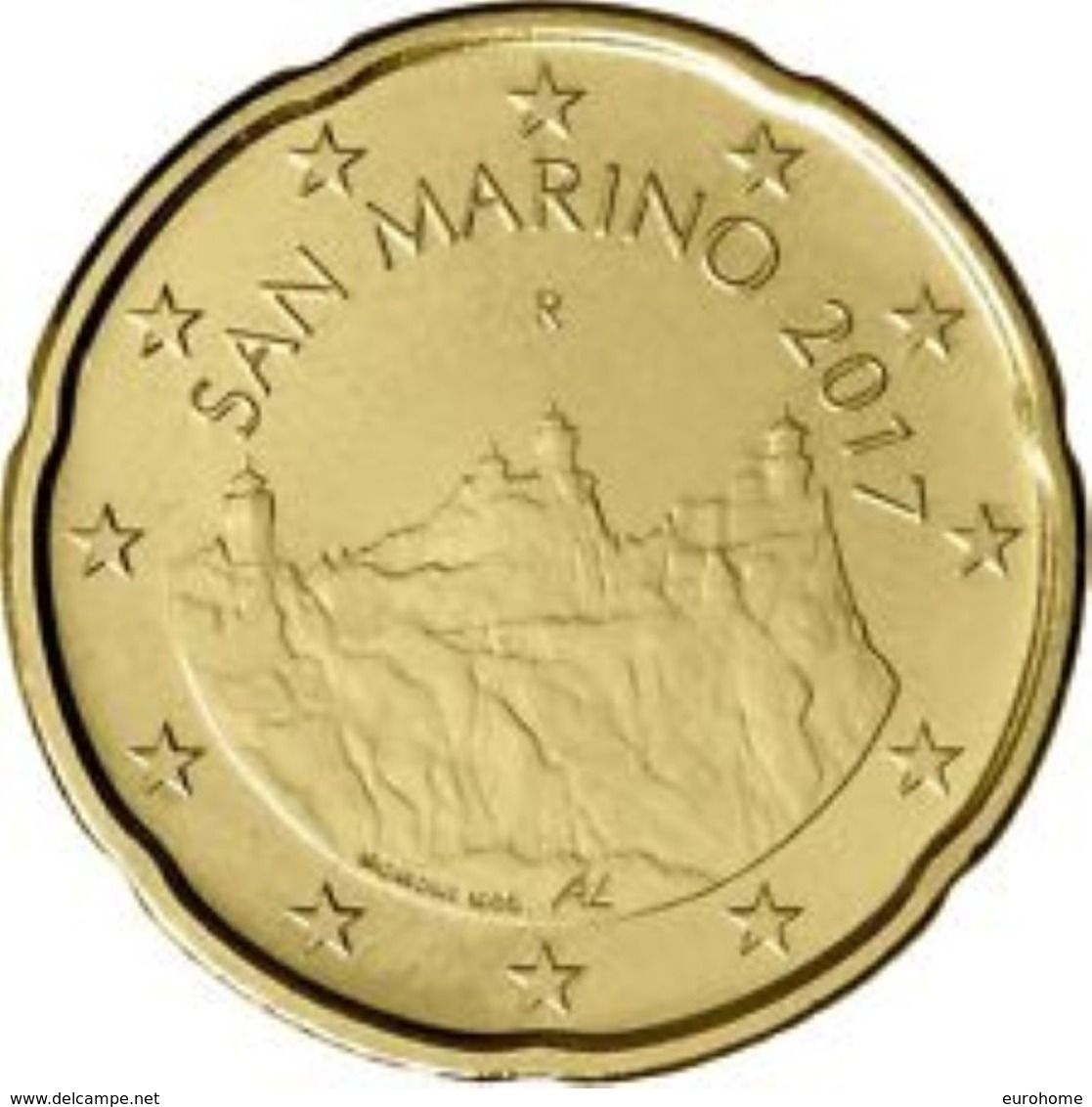 San Marino 2019  20 Cent  UNC Uit De BU  Zeldzaam !! - UNC Du Coffret  RARE !!! . - San Marino