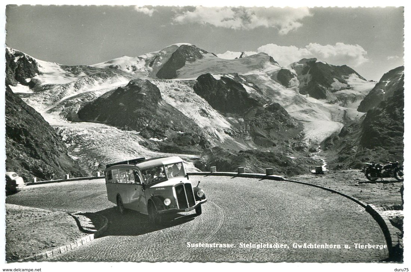 Sustenstrasse Steingletscher Gwächtenhorn U. Tierberge ( Montagne Car Autocar Autobus Ancien ) - Other & Unclassified