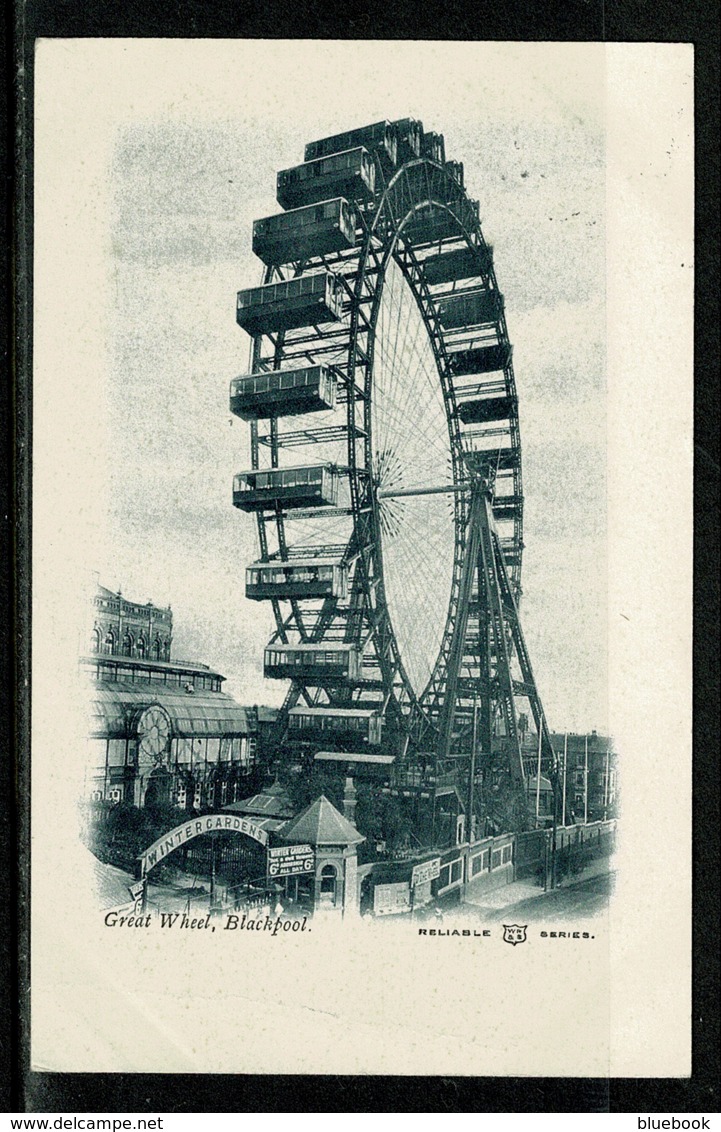 Ref 1306 - 1903 Postcard - Great Wheel - Blackpool Amusement Park - Winter Gardens Fun Fair - Blackpool