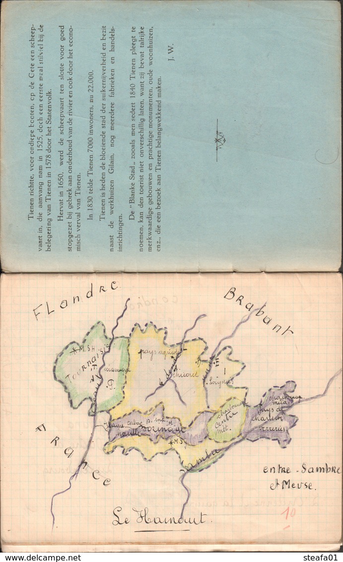 Tienen, Tirlemont,Schoolboekje Aardrijkskunde Begin Jaren '40, Met Tienen Als Centraal Gegeven ! - Unclassified