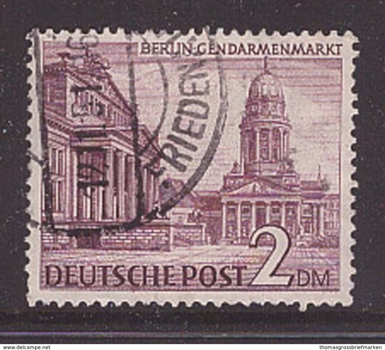 Berlin 58 X Abart Besseres Wasserzeichen Gestempelt Bauten 2 DM Geprüft (21857) - Variétés Et Curiosités