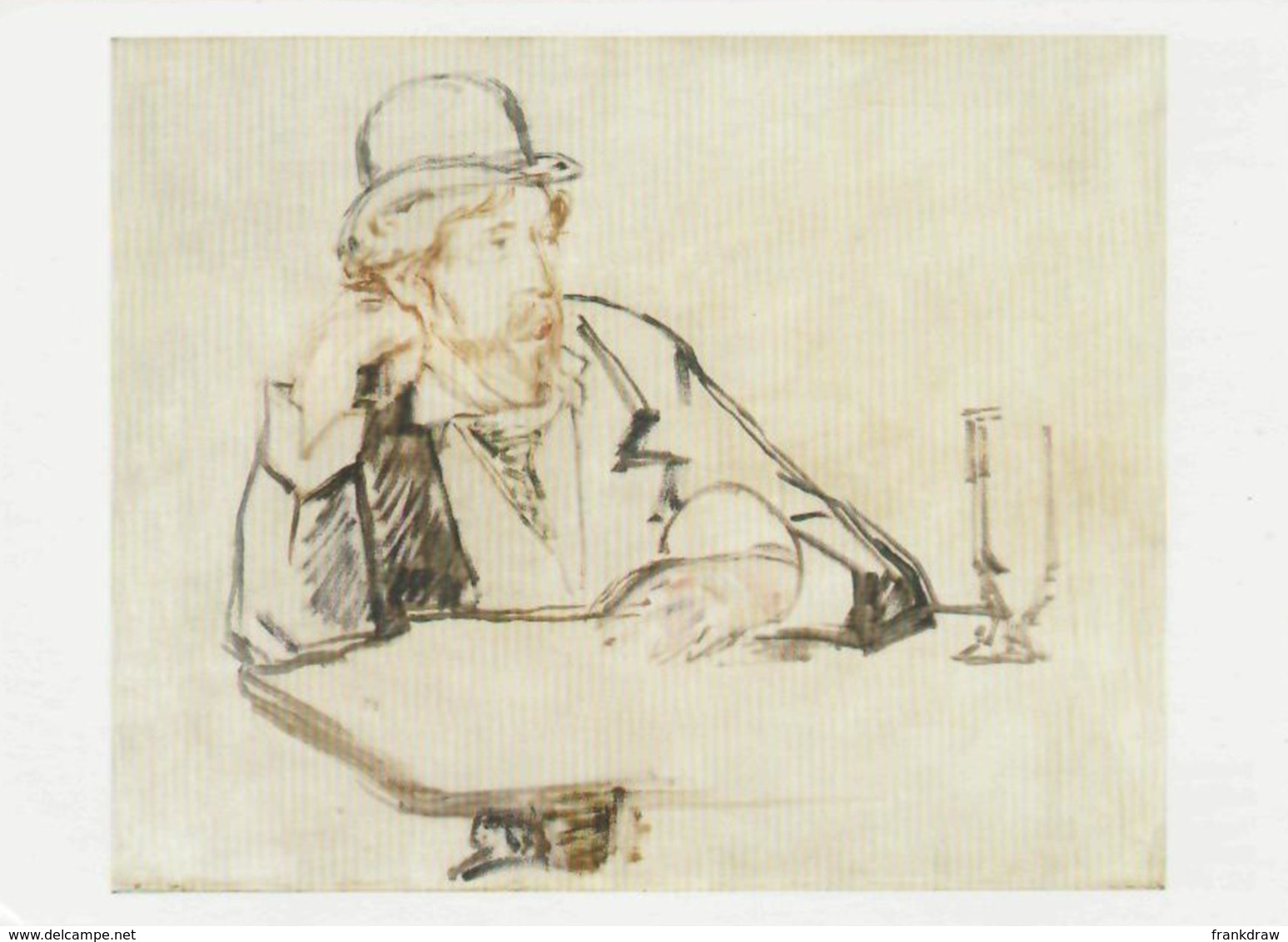 Postcard - Art - Edouard Manet (1832-1883) - George Moore At The Cafe C1879 - Card No. MU 2046 - Paintings