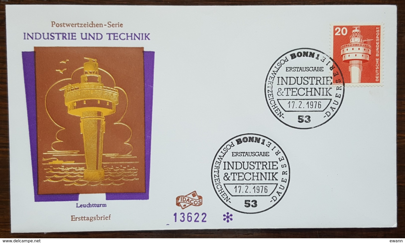 Allemagne - FDC 1976 - YT N°697 - Industrie Et Technique / Phare - Andere & Zonder Classificatie