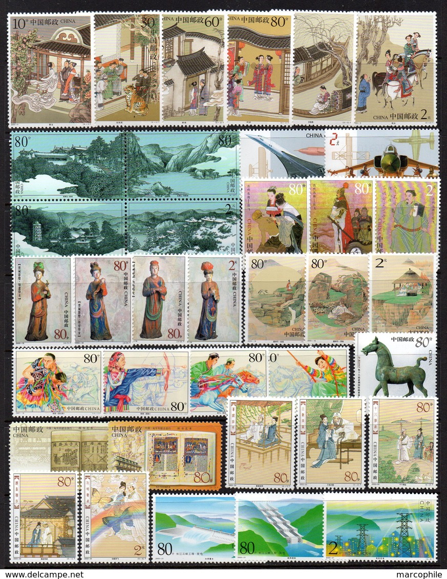PR CHINA - CHINE / 2003 COMPLETE YEAR SET MNH - ANNEE COMPLETE ** / 5 IMAGES / 5 PICTURES (ref 7845) - Volledig Jaar