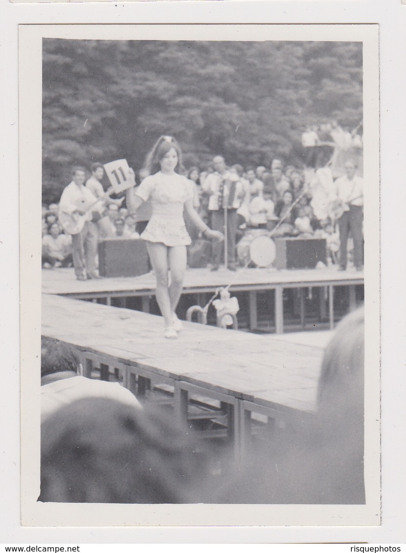 #41495 Vintage Orig Photo Lady Woman On Miss Beach Beauty Swimsuit Contest - Pin-Ups