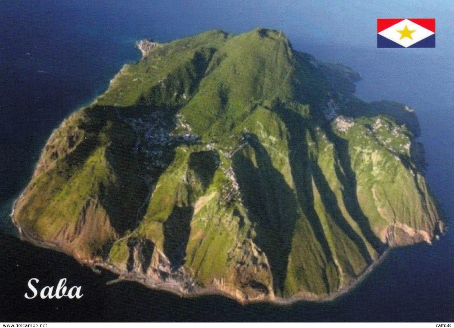 1 AK Insel Saba * Blick Auf Die Insel Saba - Luftbildaufnahme * Karibik * Caribbean * - Saba