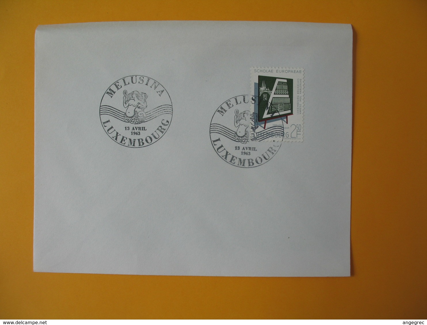 Luxembourg  1963  Enveloppe   10è Anniversaire De La Création Des  Ecoles Européennes - Melusina     à Voir - Maschinenstempel (EMA)