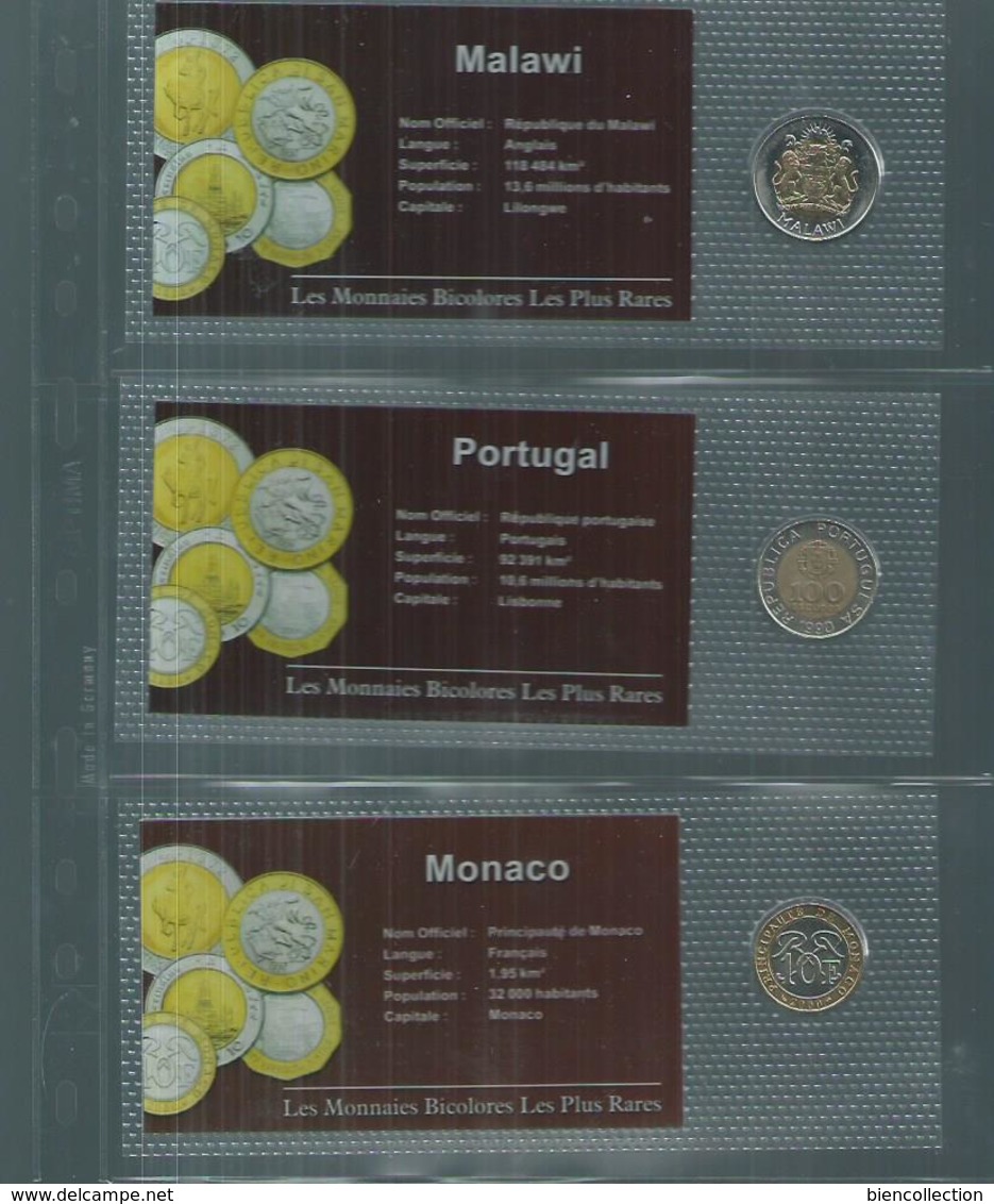 Album les monnaies bicolores ,Chine, Russie, Monaco,Taîwan,Brésil, Canada,Arménie,Stoltenhoff, Pologne,