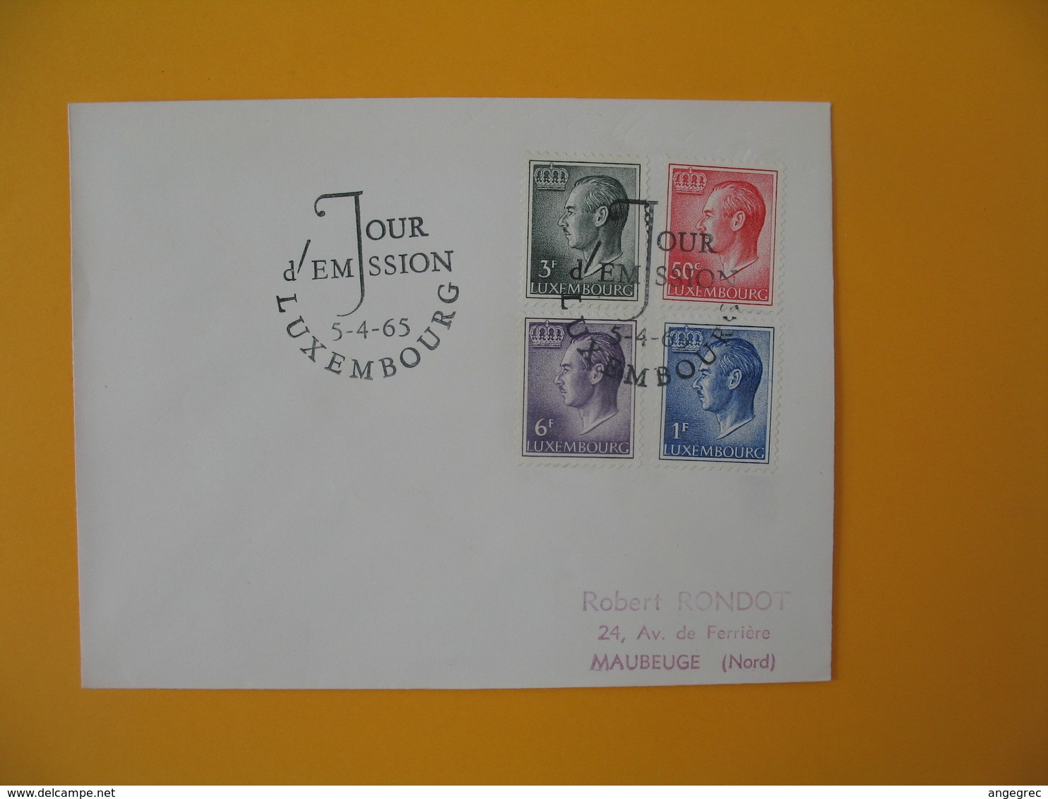 Luxembourg 1965 Enveloppe Pour La France Grand Duc Jean  à Voir - Maschinenstempel (EMA)