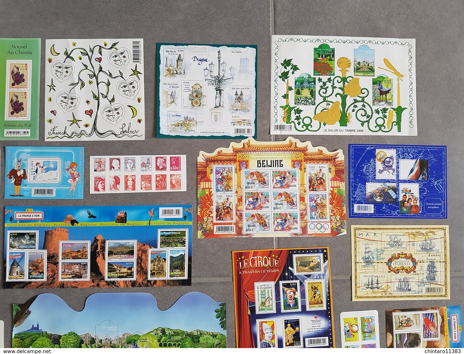 Lot Blocs/feuillets/timbres France - Année 2008 - Neufs