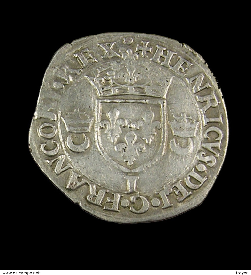 Douzain Aux Croissants - Henri II - France - 1550 - I Limoges - Billon - TB+ - - 1547-1559 Henri II