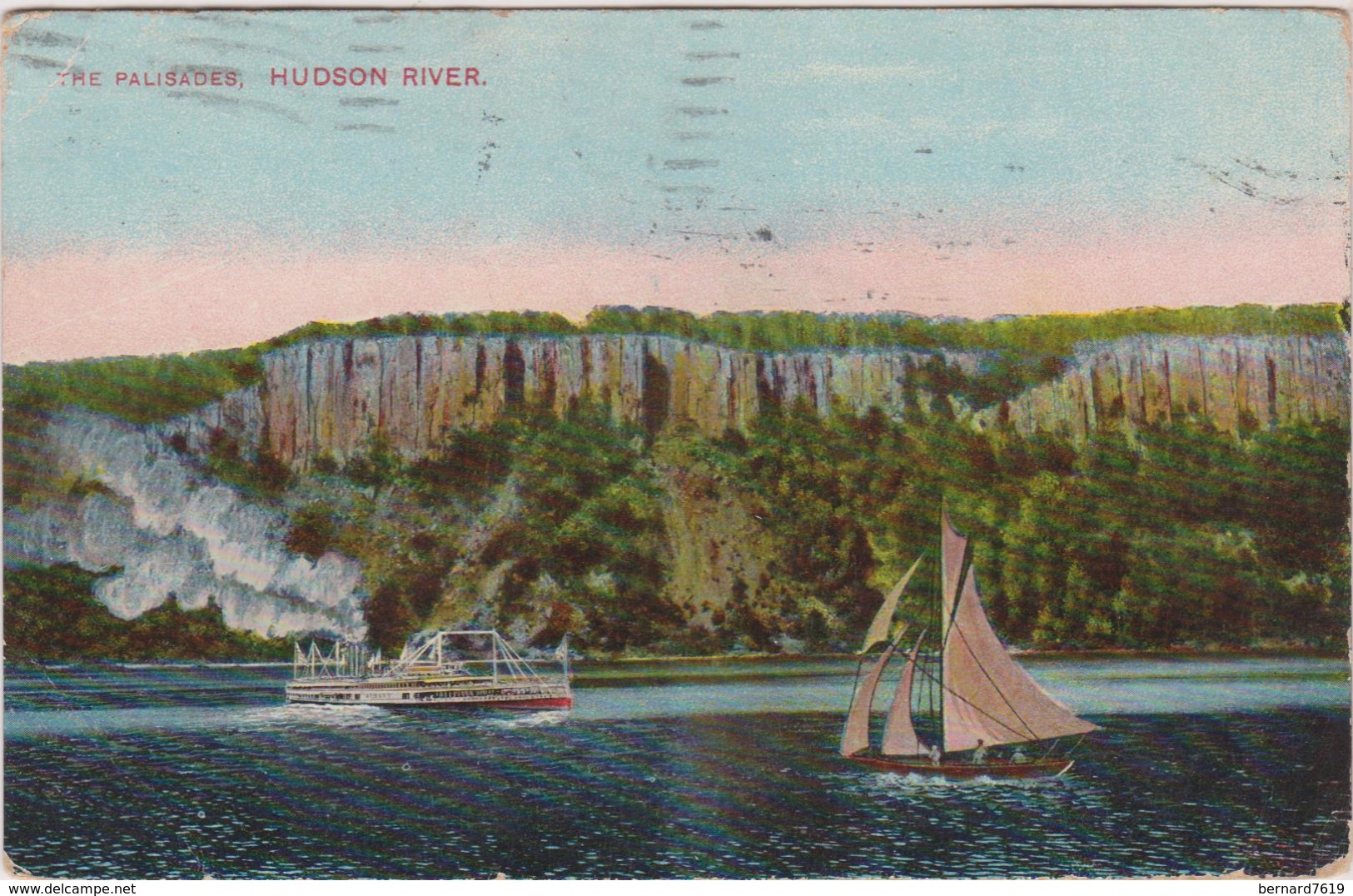 Etats-unis  New York    Hudson River  The Palisades - Hudson River