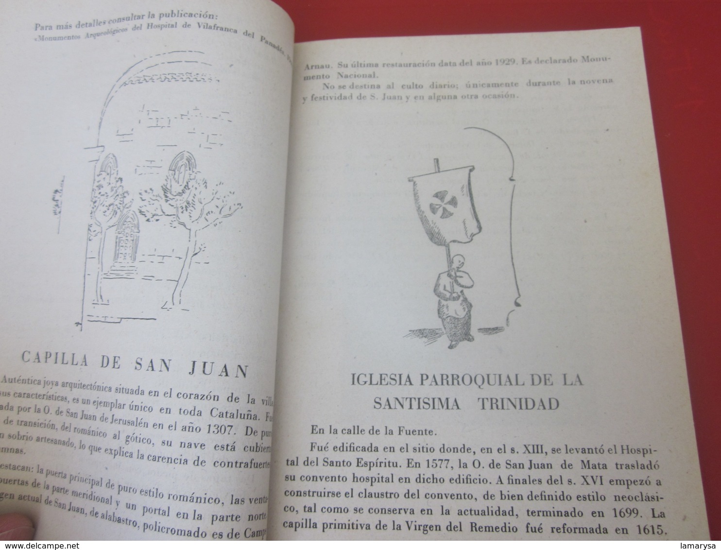 GUÍA TURÍSTICA DE VILAFRANCA DE 1949 LOS PANADES EN LA EDICIÓN DE GRÁFICOS DE ARTES DE LA MANO-PUBLICACIÓN DE PUBLICITÉ-