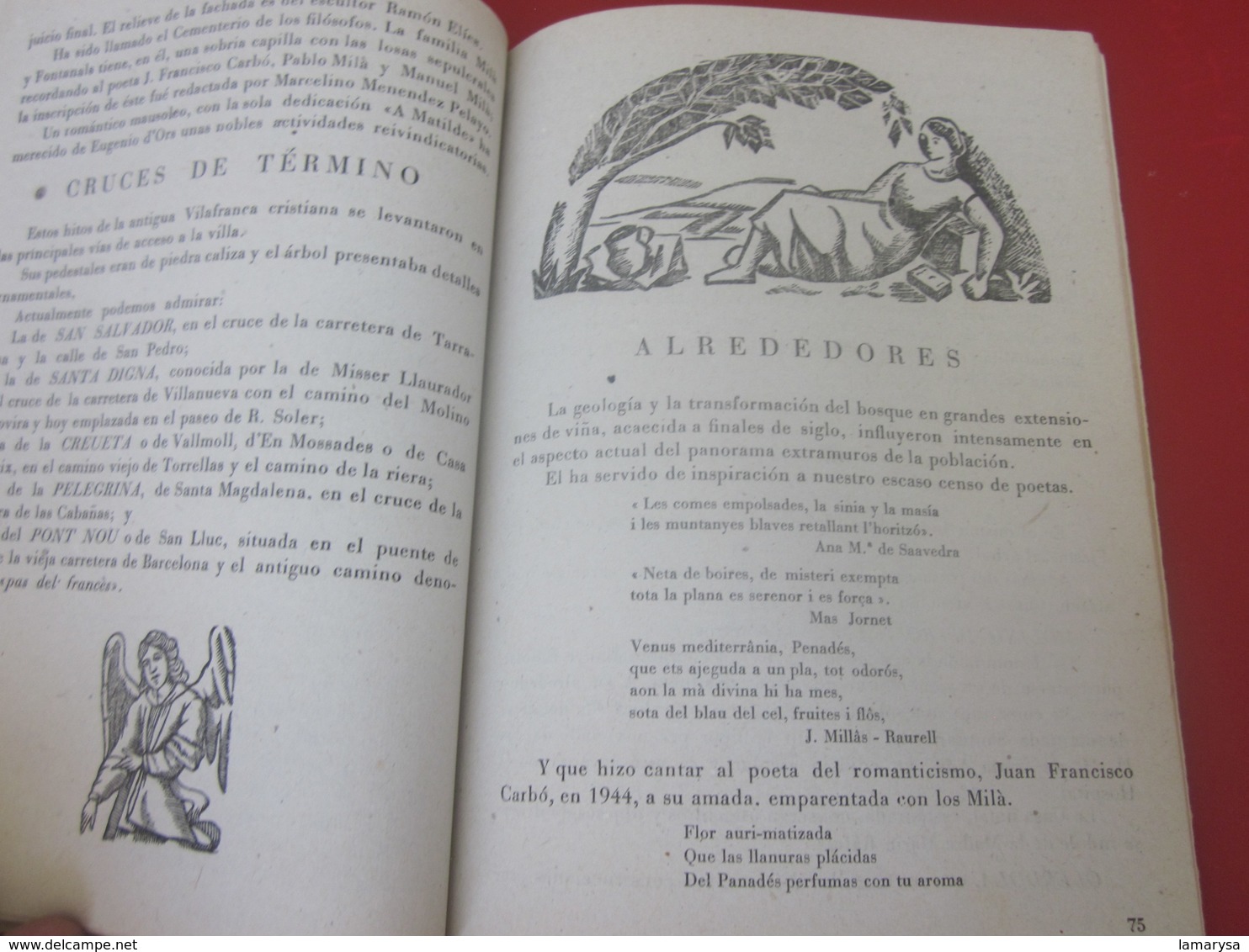 GUÍA TURÍSTICA DE VILAFRANCA DE 1949 LOS PANADES EN LA EDICIÓN DE GRÁFICOS DE ARTES DE LA MANO-PUBLICACIÓN DE PUBLICITÉ-