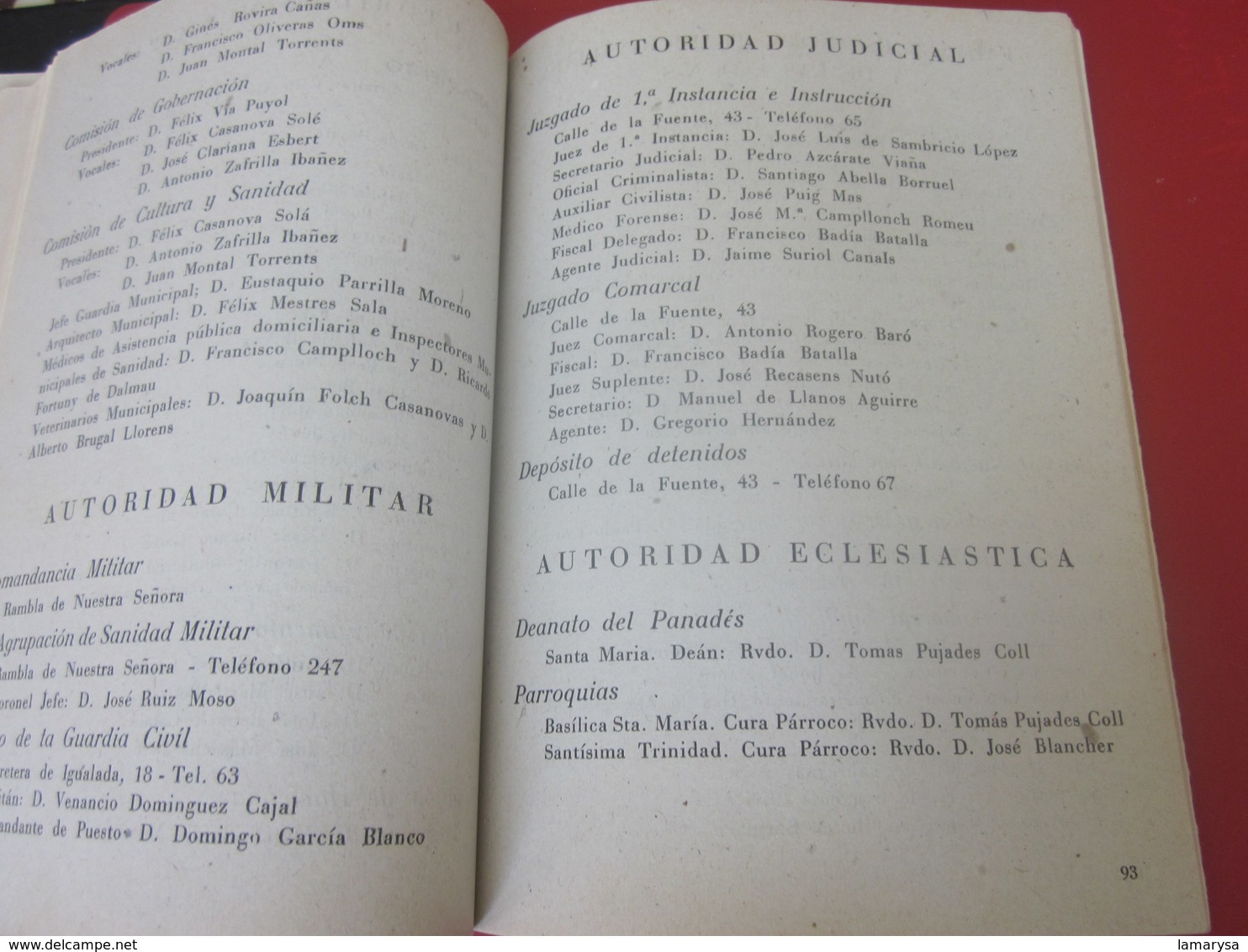 GUÍA TURÍSTICA DE VILAFRANCA DE 1949 LOS PANADES EN LA EDICIÓN DE GRÁFICOS DE ARTES DE LA MANO-PUBLICACIÓN DE PUBLICITÉ-