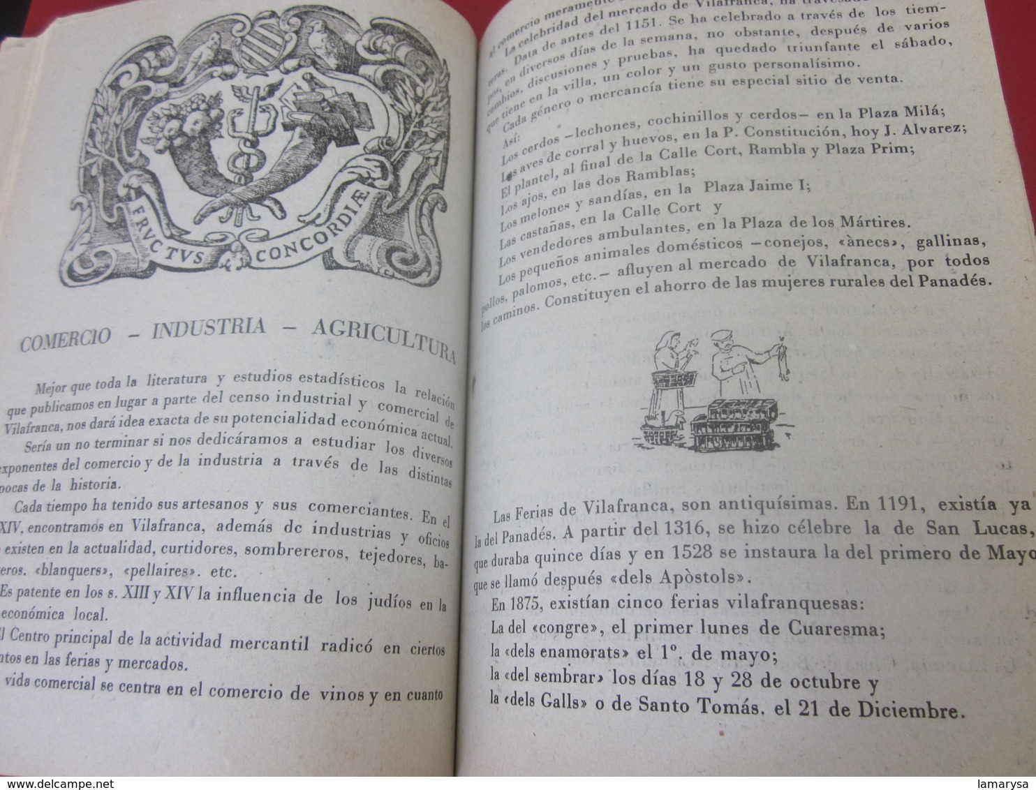 GUÍA TURÍSTICA DE VILAFRANCA DE 1949 LOS PANADES EN LA EDICIÓN DE GRÁFICOS DE ARTES DE LA MANO-PUBLICACIÓN DE PUBLICITÉ-