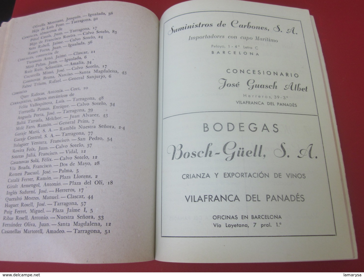 GUÍA TURÍSTICA DE VILAFRANCA DE 1949 LOS PANADES EN LA EDICIÓN DE GRÁFICOS DE ARTES DE LA MANO-PUBLICACIÓN DE PUBLICITÉ-