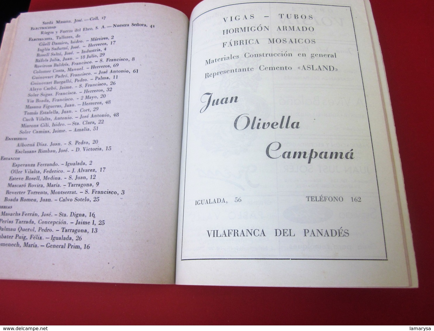 GUÍA TURÍSTICA DE VILAFRANCA DE 1949 LOS PANADES EN LA EDICIÓN DE GRÁFICOS DE ARTES DE LA MANO-PUBLICACIÓN DE PUBLICITÉ-